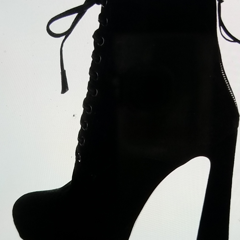 Authentic Miu Miu Lace-Up Platform Booties - image 1